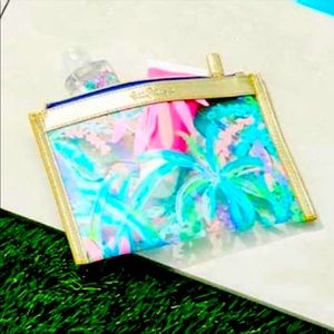 Lilly Pulitzer Clear Printed Pouch in sweet escape